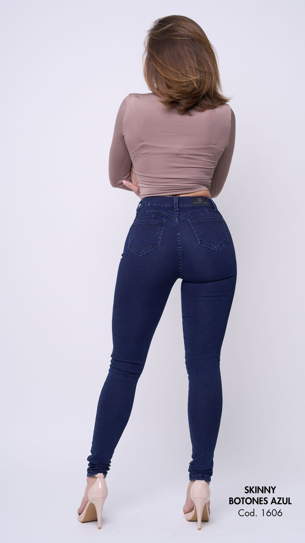 A- SKINNY BOTONES AZUL