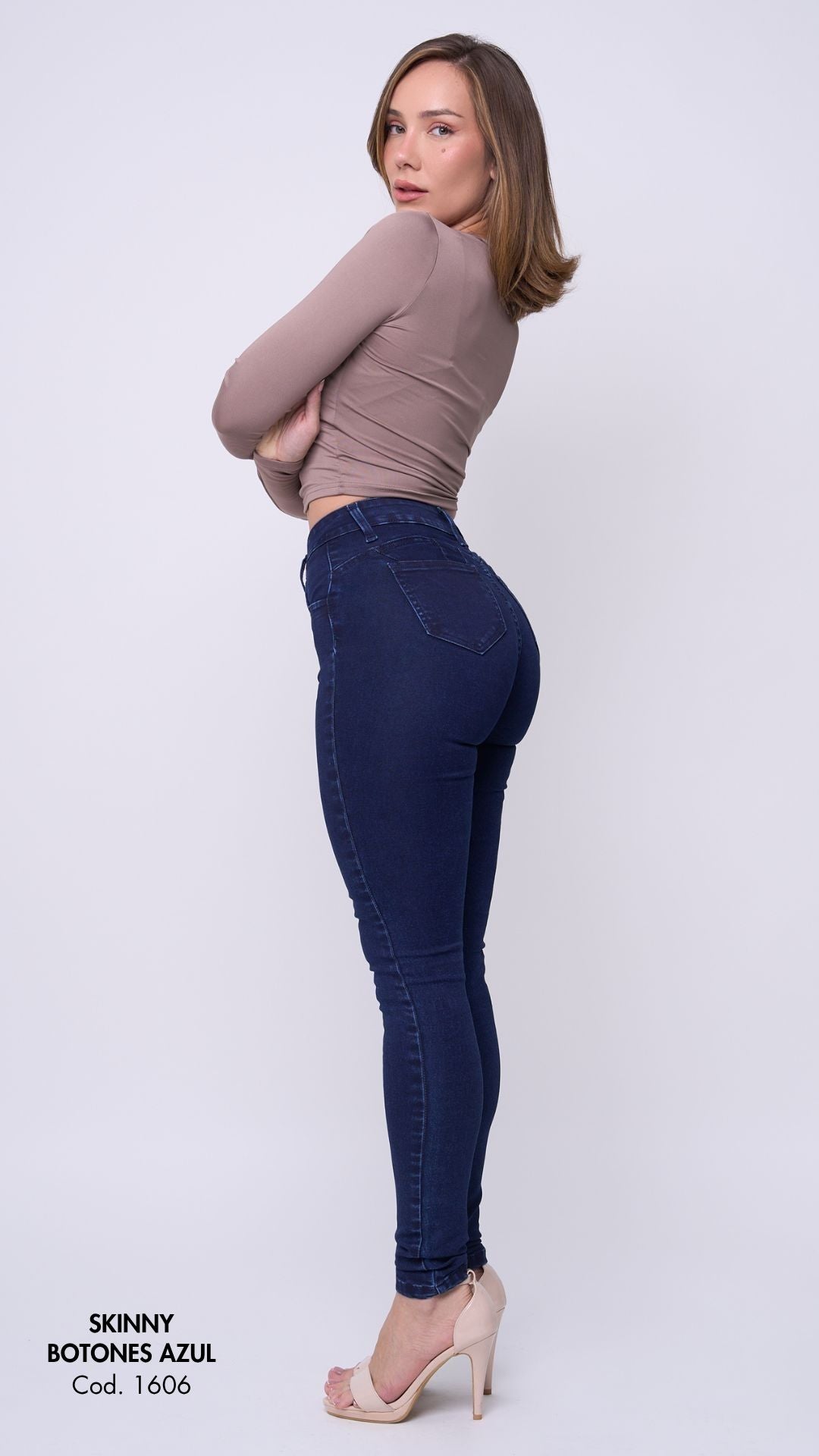 A- SKINNY BOTONES AZUL